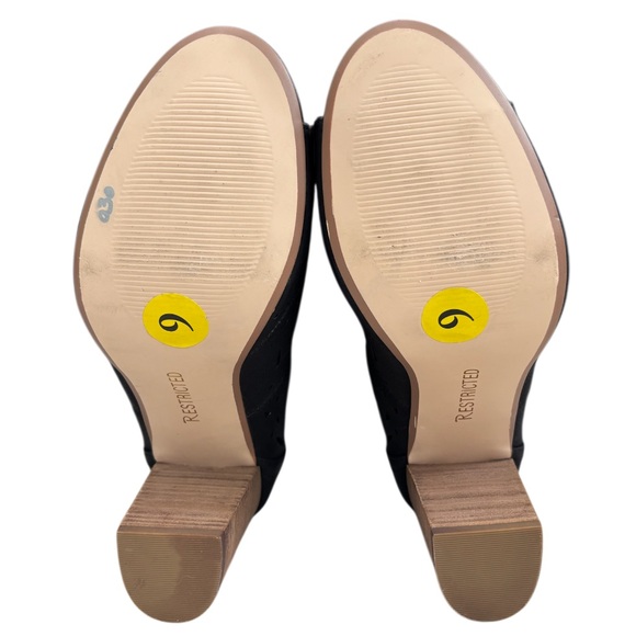 Suede Peep Toe Booties Chunky Block Heel Cut Out Heeled Ankle Booties Black - Picture 11 of 16